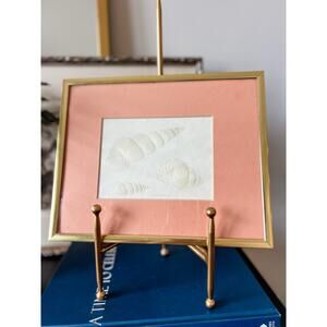 Framed Riviera Originals “Wentletrap”‎ Embossed Shell Print | Vintage Coastal